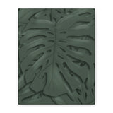 Deep Green Monstera Canvas Print – Botanical Wall Art