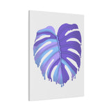 Purple Monstera Canvas Print – Botanical Wall Art