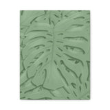 Sage Green Monstera Canvas Print – Botanical Wall Art