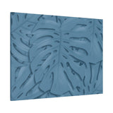 Cerulean Blue Monstera Canvas Print – Botanical Wall Art