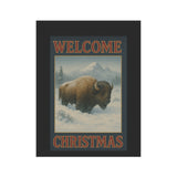 Welcome Christmas, Bison Wildlife Garden Banner