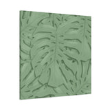 Sage Green Monstera Canvas Print – Botanical Wall Art