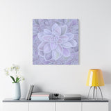 Graptopetalum Murasaki Succulent Pattern Canvas Print – Botanical Wall Art