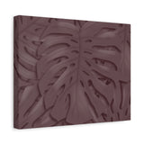 Merlot Monstera Canvas Print – Botanical Wall Art