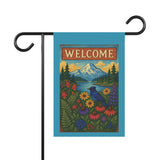 Welcome to the Pacific Northwest Garden Banner | Vibrant Floral Home Decor, Outdoor Garden Flag, Yard Decor, Welcome Sign