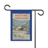 Welcome Christmas Snowy Appalacian Home Place Garden Banner