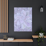 Graptopetalum Murasaki Succulent Pattern Canvas Print – Botanical Wall Art