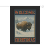 Welcome Christmas, Bison Wildlife Garden Banner