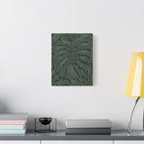 Deep Green Monstera Canvas Print – Botanical Wall Art