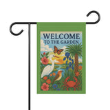 Lowcountry Garden Welcome Banner – “Sunrise on the Marsh” - Floral Outdoor Decor, Gardening Gift, Butterfly Garden Sign, Home & Patio Decor
