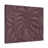 Merlot Monstera Canvas Print – Botanical Wall Art