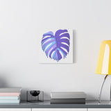Purple Monstera Canvas Print – Botanical Wall Art