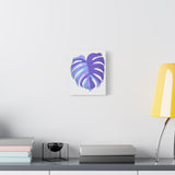 Purple Monstera Canvas Print – Botanical Wall Art