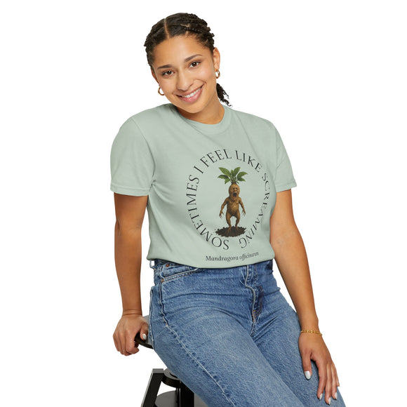 Screaming Mandrake Root T-Shirt – Mythical Plant Folklore Graphic Tee