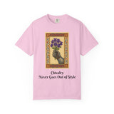 Chivalry with Violets T-shirt: Timeless Gift for Kind Souls