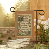 The Best Fertilizer Is The Gardener's Shadow, Garden Banner, Home Decor, Outdoor Decoration, Gardening Gift, Floral Yard Sign, Proverbs Home Accent