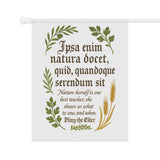 "Nature Herself Is The Best Teacher" Pliny The Elder Quote Garden Banner, Outdoor Decor, Plant Lover Gift, Home and Garden Decor, Inspirational Banner for Garden