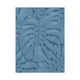 Cerulean Blue Monstera Canvas Print – Botanical Wall Art