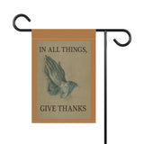 In All Things, Give Thanks Garden Banner