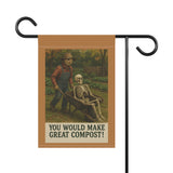 Scarecrow & Skeleton Garden Humor – Funny Fall Compost Banner