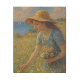 Seaside Wildflower Gathering, Impressionist Style Wall Art