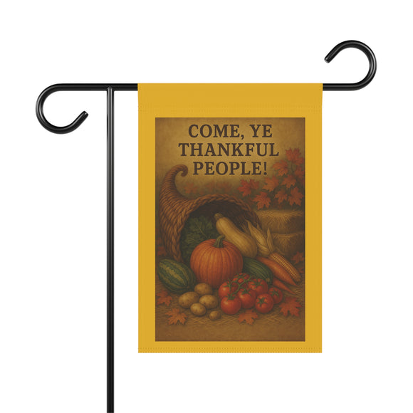 Thankful Harvest Garden Banner | Autumn Decor | Thanksgiving Yard Flag, Fall Garden Flag, Seasonal Outdoor Decor, Farmhouse Style