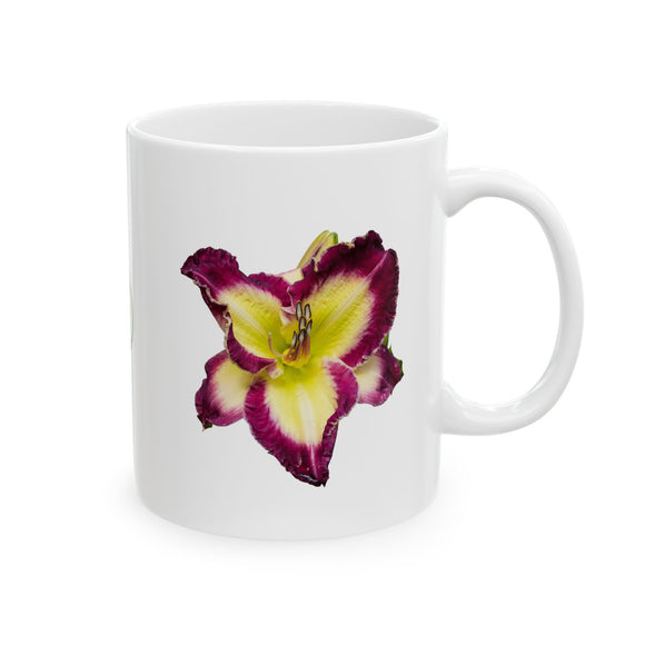 Floral Daylily Ceramic Mug – Botanical Coffee Cup (11oz & 15oz)