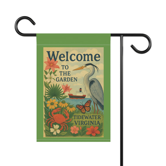 Welcome to the Garden at Tidewater Virginia - Beautiful Outdoor Decor for Home, Seasonal Garden Banner, Perfect Gift for Garden Lovers, Garden Decor