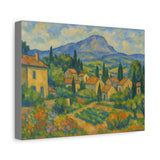 Cézanne Style French Landscape Artwork, Provence Homes, Gardens, and Mountains