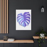 Purple Monstera Canvas Print – Botanical Wall Art
