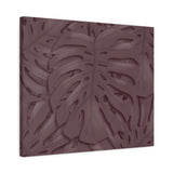 Merlot Monstera Canvas Print – Botanical Wall Art
