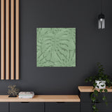 Sage Green Monstera Canvas Print – Botanical Wall Art
