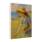 Seaside Wildflower Gathering, Impressionist Style Wall Art