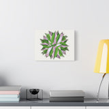 Syngonium Tricolor Pattern Canvas Print – Botanical Wall Art
