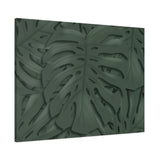 Deep Green Monstera Canvas Print – Botanical Wall Art