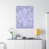 Graptopetalum Murasaki Succulent Pattern Canvas Print – Botanical Wall Art