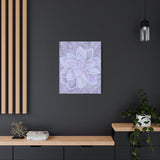 Graptopetalum Murasaki Succulent Pattern Canvas Print – Botanical Wall Art