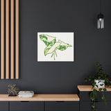 Marble Syngonium Canvas Print – Botanical Wall Art