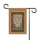 Show Me Your Garden Banner, Decorative Garden Flag, Plant Lover Gift, Outdoor Home Decor, Floral Banner, Garden Art