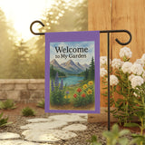 Welcome to My Garden – Rocky Mountain Wildflower Banner, Outdoor Decoration, Floral Flag, Home Decor, Garden Sign, Patio Accessory