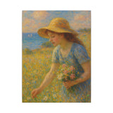 Seaside Wildflower Gathering, Impressionist Style Wall Art