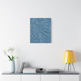 Cerulean Blue Monstera Canvas Print – Botanical Wall Art