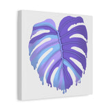 Purple Monstera Canvas Print – Botanical Wall Art