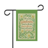 The Glory of Gardening - Alfred Austin Quote, Garden & House Banner, Outdoor Decor, Gardening Flag, Floral Home Accent, Nature Lover Gift