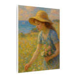 Seaside Wildflower Gathering, Impressionist Style Wall Art