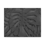 Charcoal Monstera Canvas Print – Botanical Wall Art