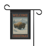 Welcome Christmas, Bison Wildlife Garden Banner