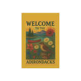 Adirondack Garden Welcome Banner – “Lake & Wildflower Whimsy”, Welcome Flag, Outdoor Decor, Seasonal Flag, Home and Garden Sign, Nature Inspired Decoration