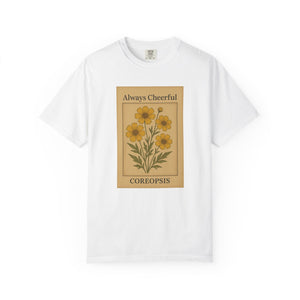 Coreopsis Floral Garden Unisex T-Shirt, Vintage Flower Tee, Eco-Friendly Apparel, Casual Wear, Gift for Plant Lovers