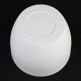 White component with embossed text on a black background 5-Piece White Plastic Planter Pot Set – Modern Round Design